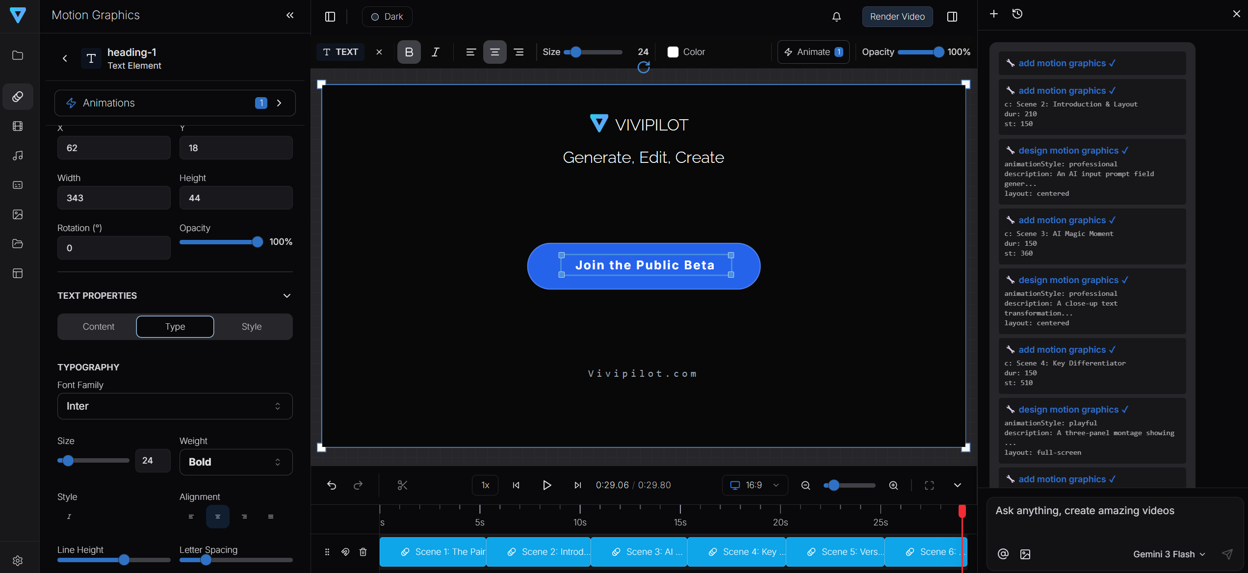 Vivipilot Editor Interface